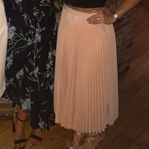 Club Monaco Pleated Midi Skirt